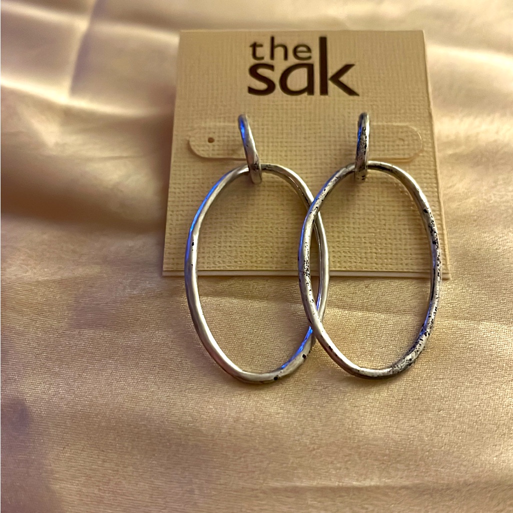 Silver Vintage Metal Hoops